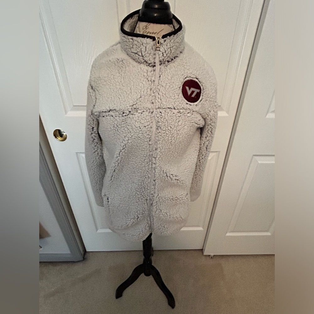 Va Tech Fleece Zip Up Jacket